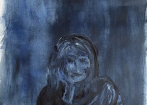 dark presence 3, Acryl auf Papier, 120 x 106 cm, 2024